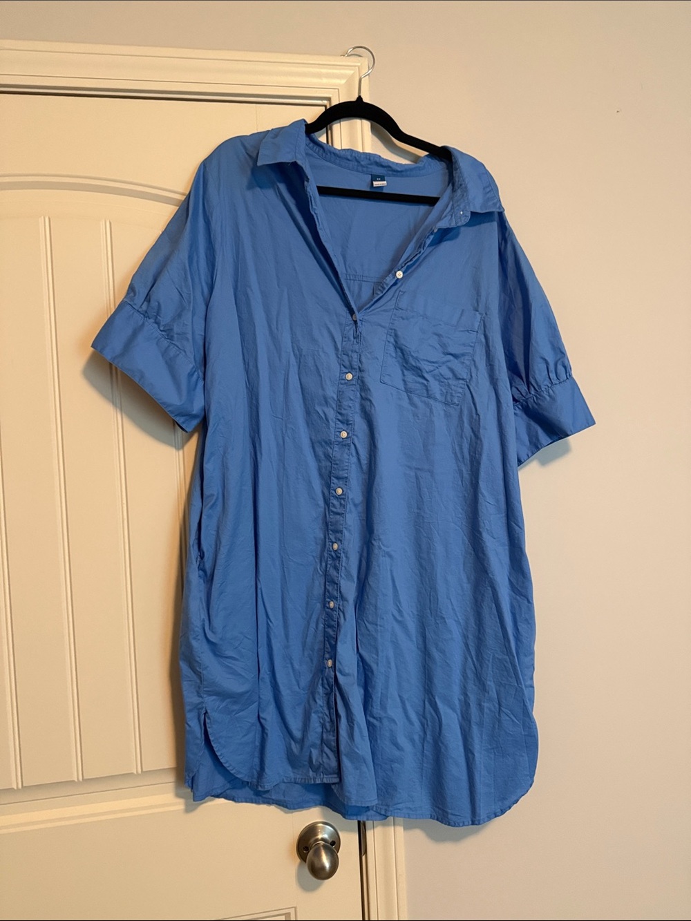 Old Navy Blue Buttoned Shirt Dress